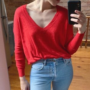 Vintage Aritzia Community Red Cashmere Sweater